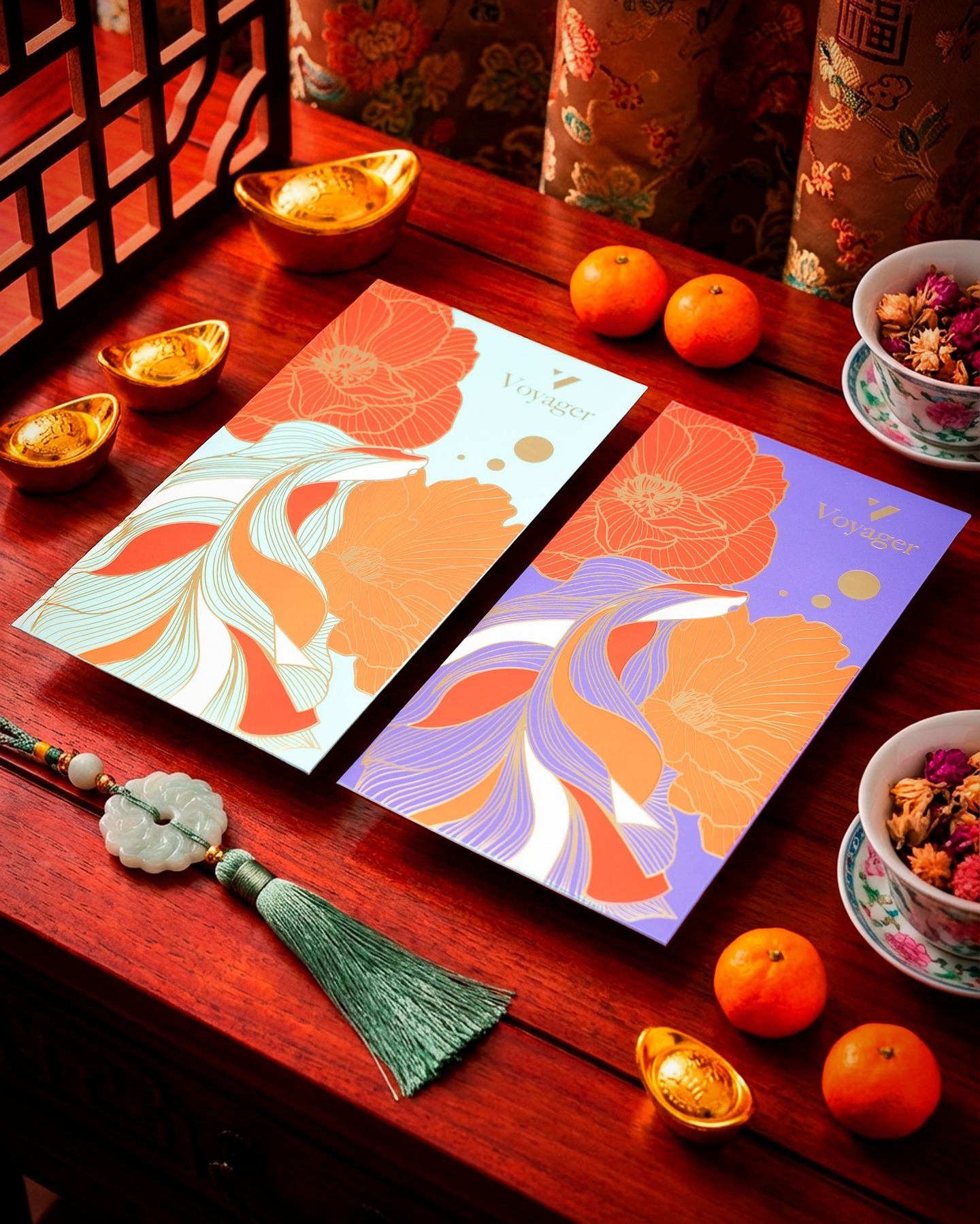 🛥️ Setting Sail with Style 🧧

We had the pleasure of designing a custom set of Lunar New Year red packets for Voyager Hong Kong!

Specializing in super yacht and luxury marine insurance, Voyager ensures smooth sailing for the world's most exquisite vessels. To reflect their maritime expertise, we featured a graceful koi fish graphic; symbolising abundance and prosperity.

Wishing Voyager and their clients a year of powerful strides and abundant waters ahead! 🌊💫

#voyagerhongkong #superyachtinsurance #luxurymarine #redpacketdesign #lunarnewyear #yearofthehorse #koifish #abundance #hongkongbusiness #marineinsurance #premiumdesign #hkig #hkdesign #designhk #ecoart #ecoarthk #ecoartgroup #ecoartgrouphk